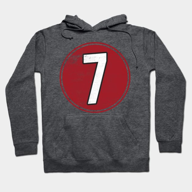 Number Seven 7 Hoodie by cowyark rubbark